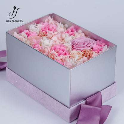 永生花 紫陌凝香花盒