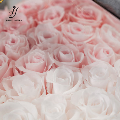 永生花 愛心鏡面花盒