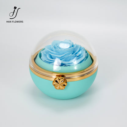 永生花 圓形旋轉首飾盒