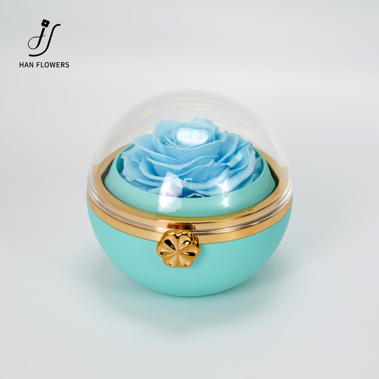 永生花 圓形旋轉首飾盒