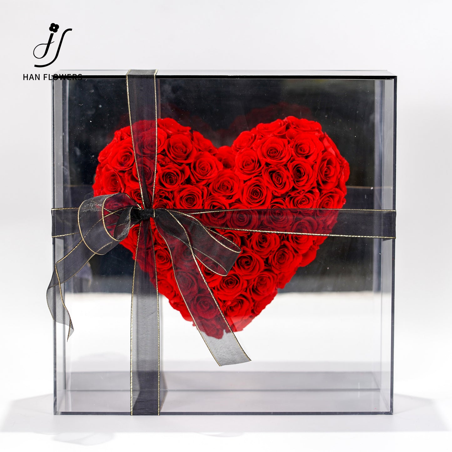 永生花 愛心鏡面花盒