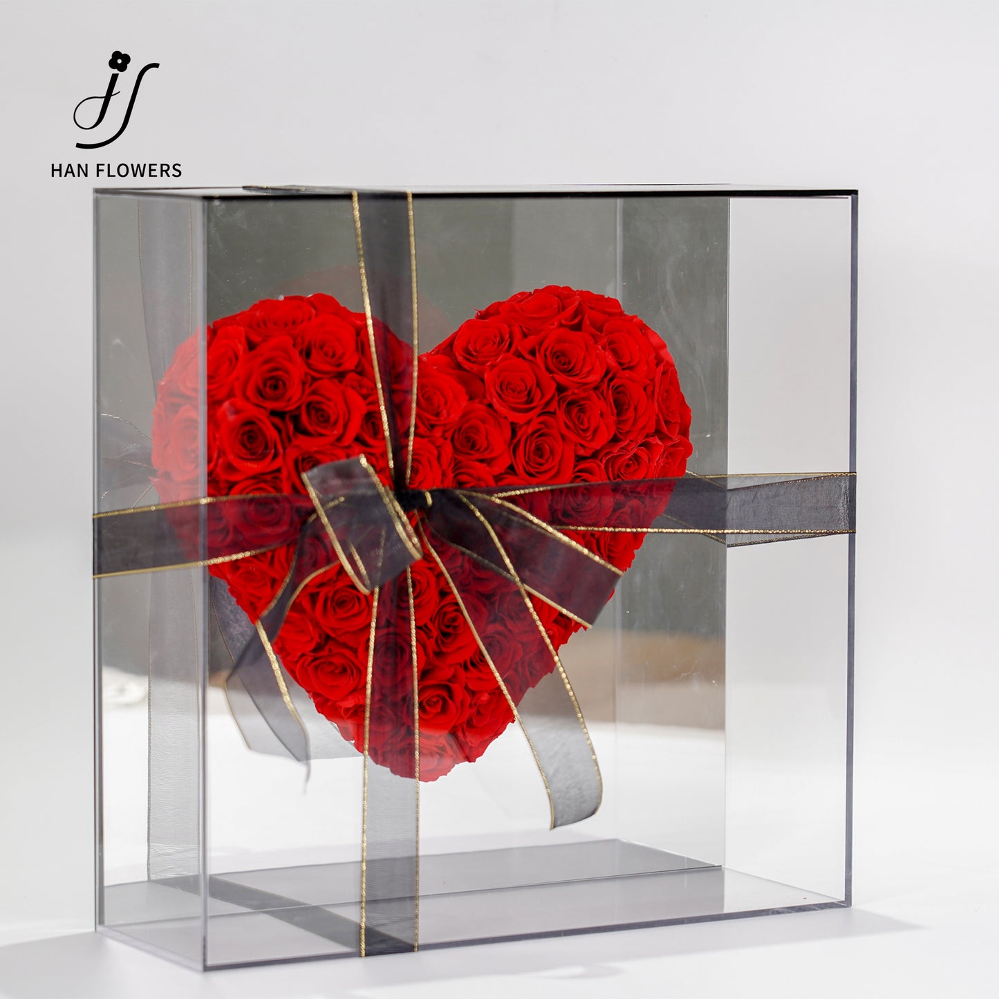 永生花 愛心鏡面花盒