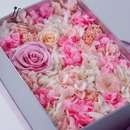 永生花 紫陌凝香花盒