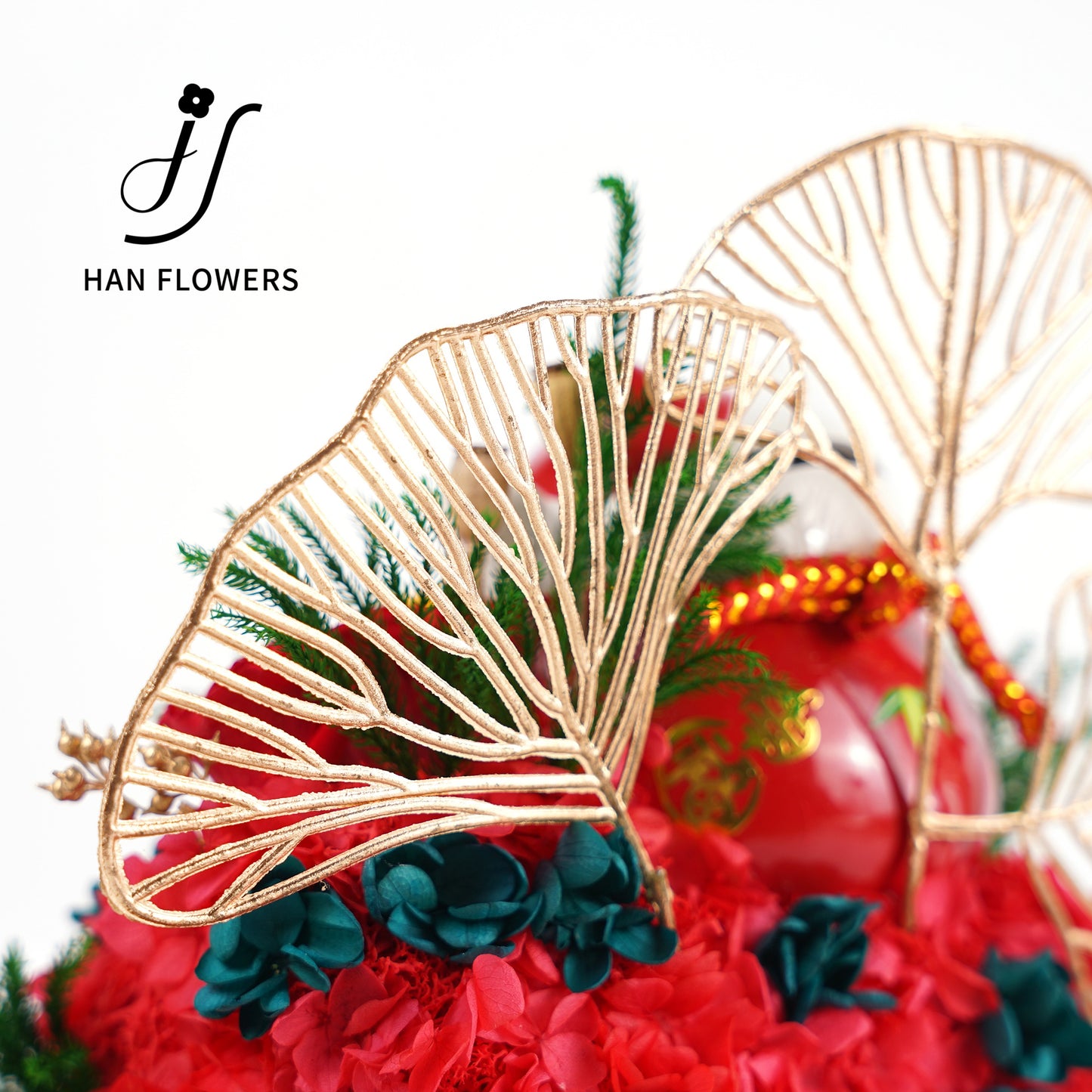 永生花 粉色招財貓