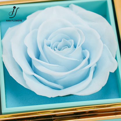 永生花 方形旋轉首飾盒