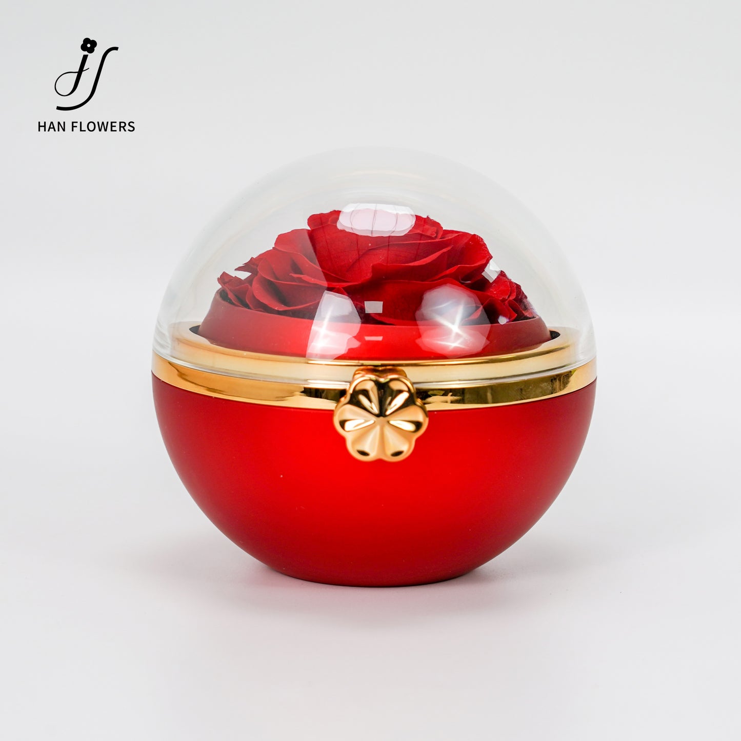 永生花 圓形旋轉首飾盒