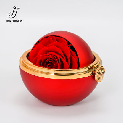 永生花 圓形旋轉首飾盒