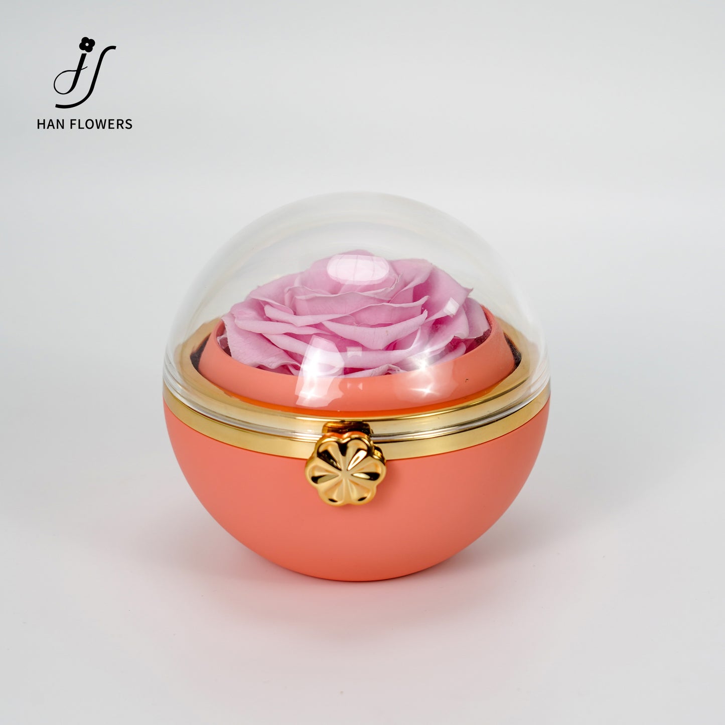 永生花 圓形旋轉首飾盒