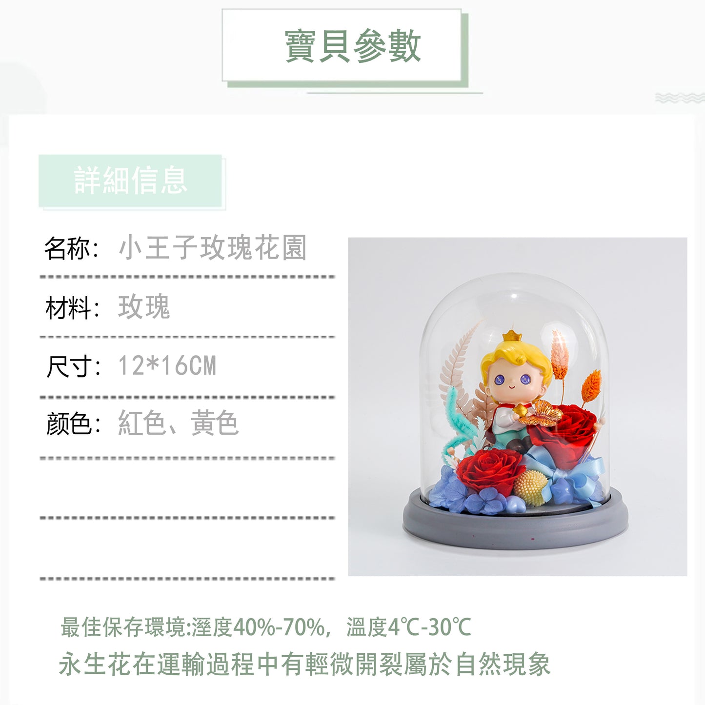 永生花 小王子玫瑰花園