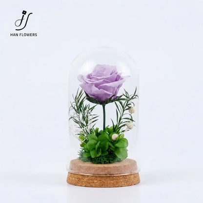 The Only One | The Little Prince Classic Single Preserved Red Rose in a Glass Dome