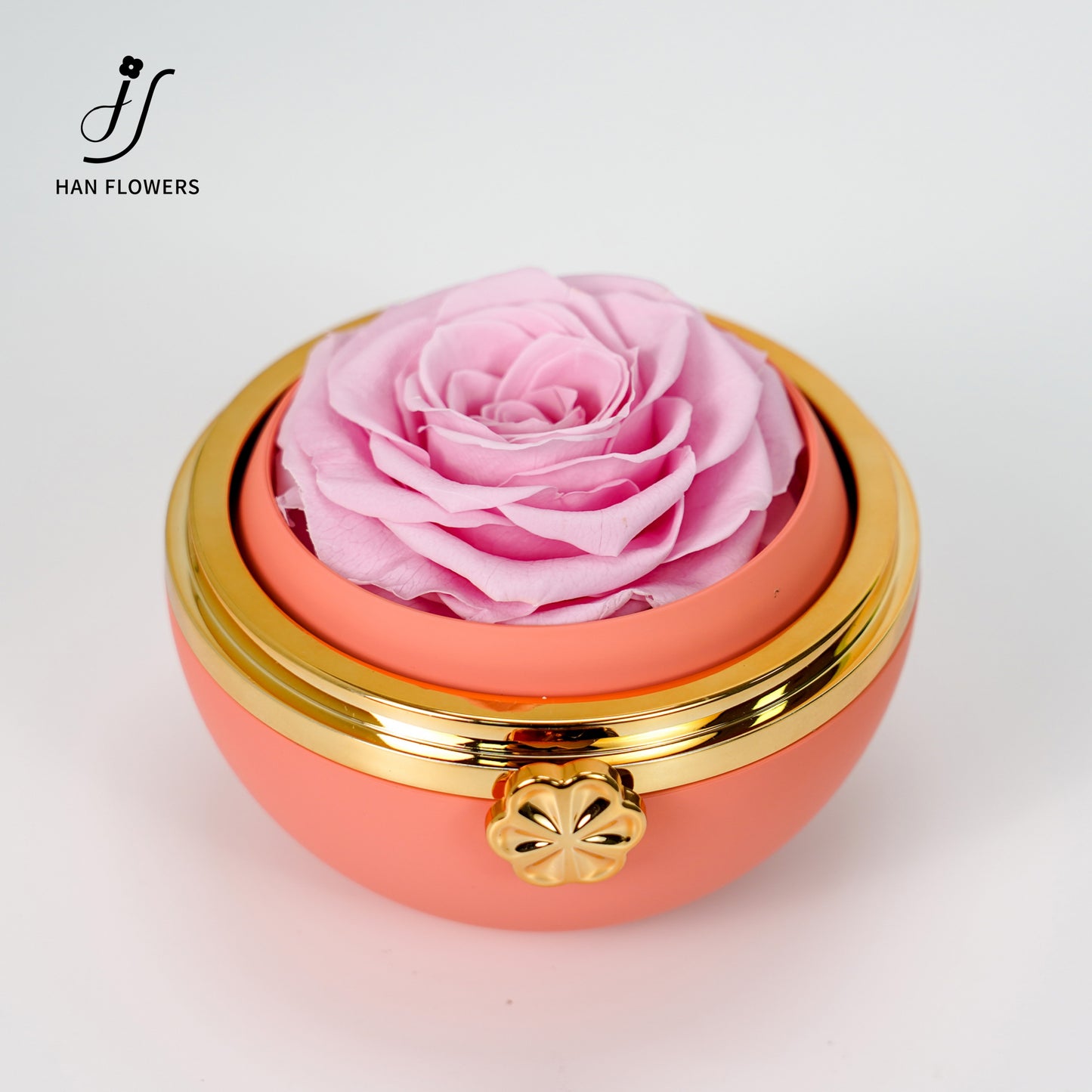 永生花 圓形旋轉首飾盒