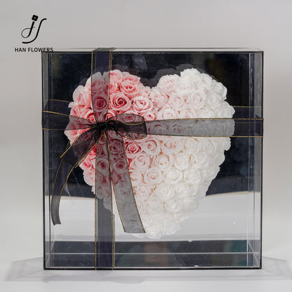 永生花 愛心鏡面花盒