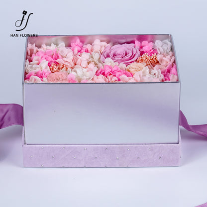 永生花 紫陌凝香花盒