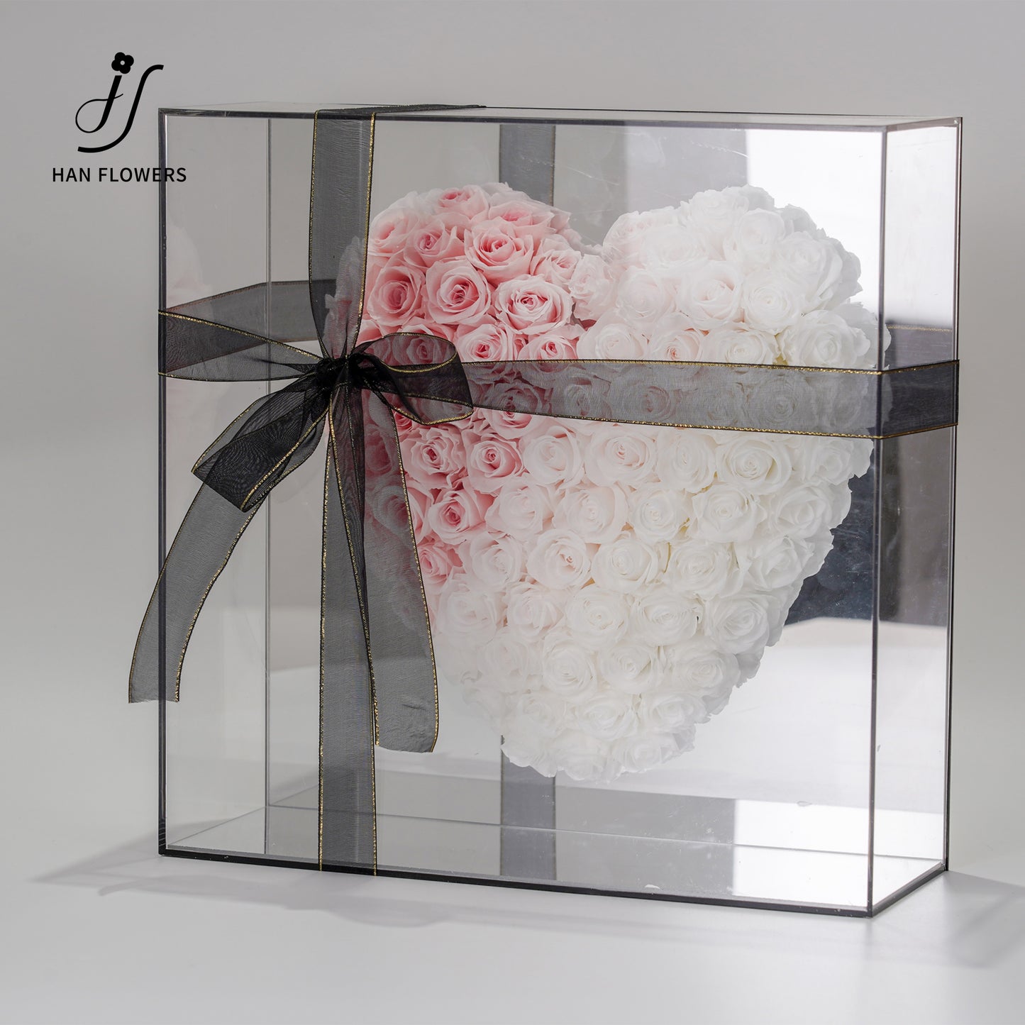 永生花 愛心鏡面花盒