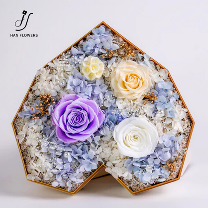 永生花 心形愛心花盒