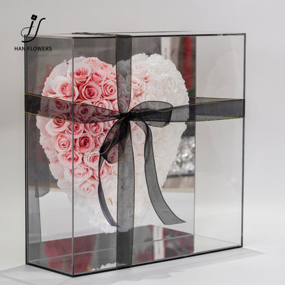 永生花 愛心鏡面花盒