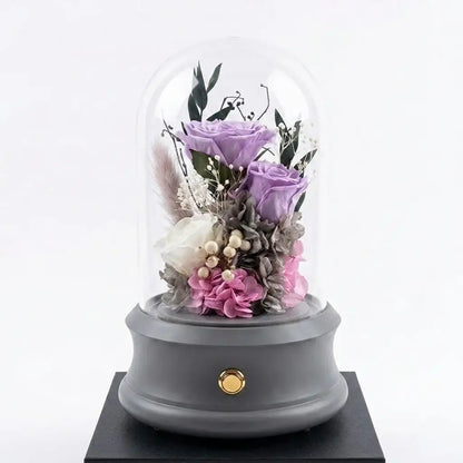 Rose Echo Bluetooth Speaker | Preserved Rose Bluetooth Speaker with Glass Dome (2 colors available)