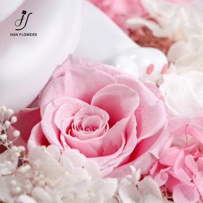 永生花 捧花招財貓