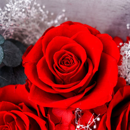 紅色玫瑰花束 (Crimson Embers) | 經典紅玫瑰永生花束