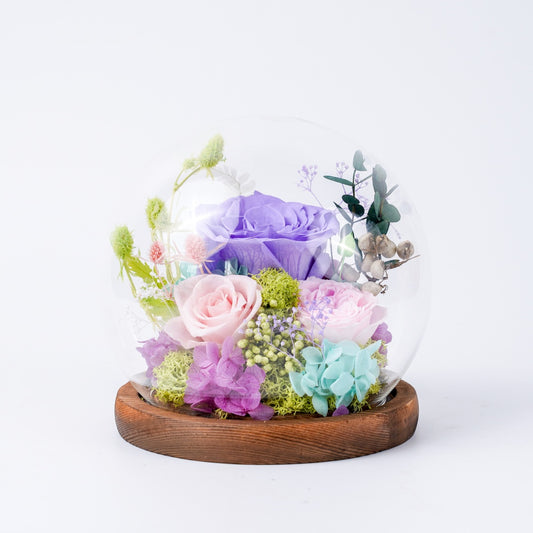 璃光花嶼 (Glassy Flower Isle) | 經典星球永生花圓球玻璃罩