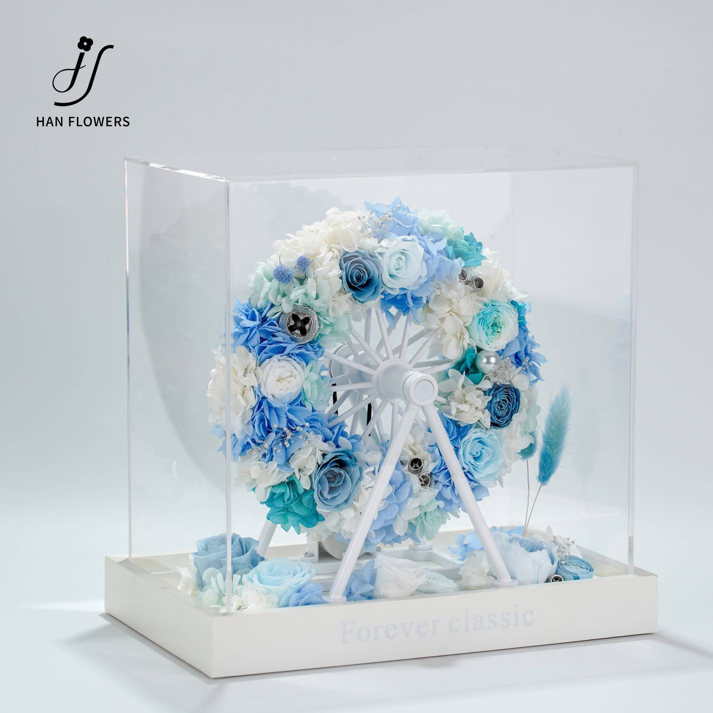 永生花 摩天輪 (The Ferris Wheel of Eternity) | 浪漫粉色旋轉永生花音樂禮盒