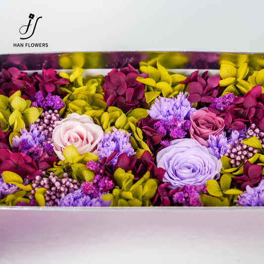 永生花 紫陌凝香花盒