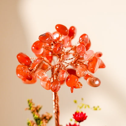 水晶樹永生花玻璃罩系列 (Crystal Tree Preserved Flower Dome Series) | 天然水晶與永生花的恆久祝福