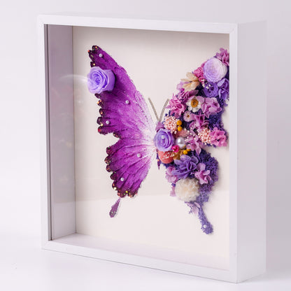 Preserved Flower Butterfly Frame