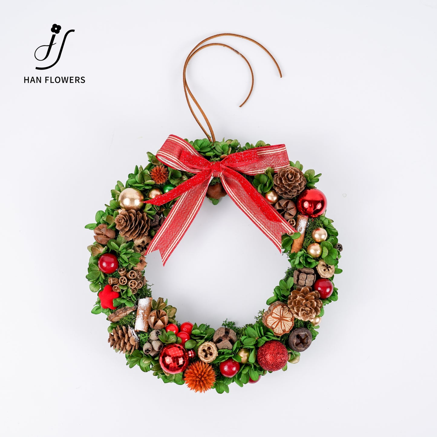 經典聖誕風花環