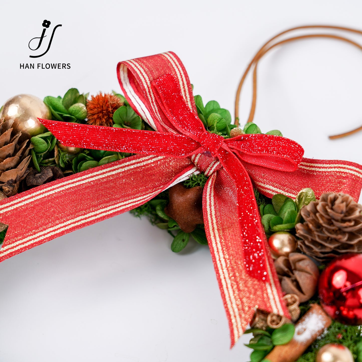 經典聖誕風花環