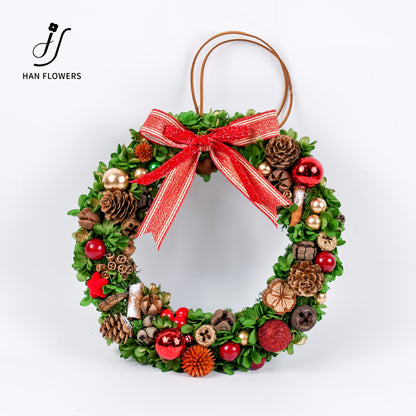 經典聖誕風花環