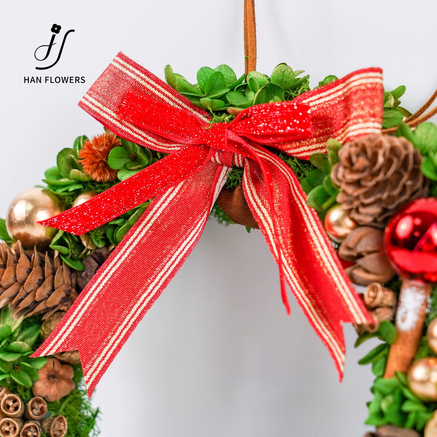 經典聖誕風花環