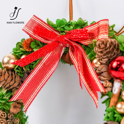 經典聖誕風花環