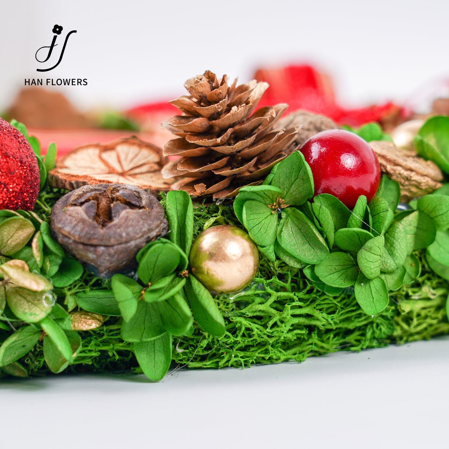 經典聖誕風花環