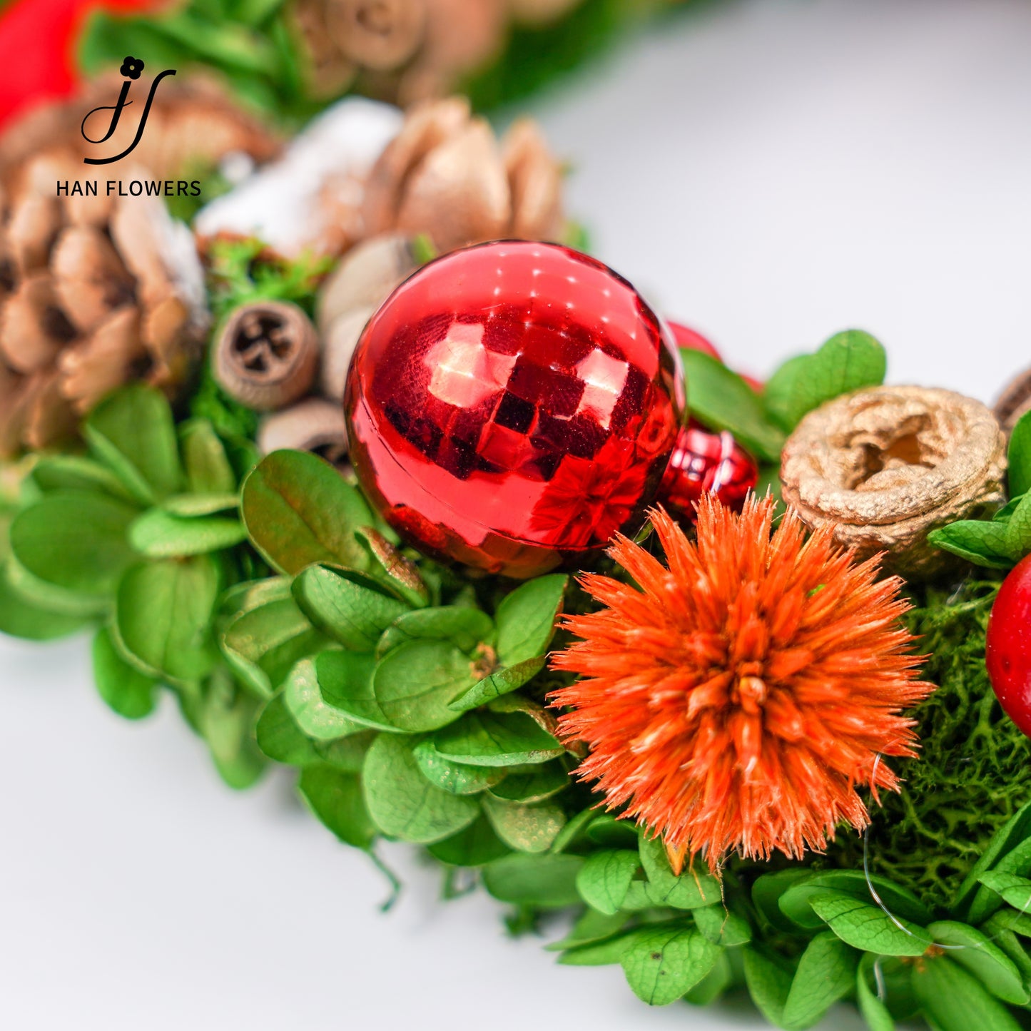 經典聖誕風花環