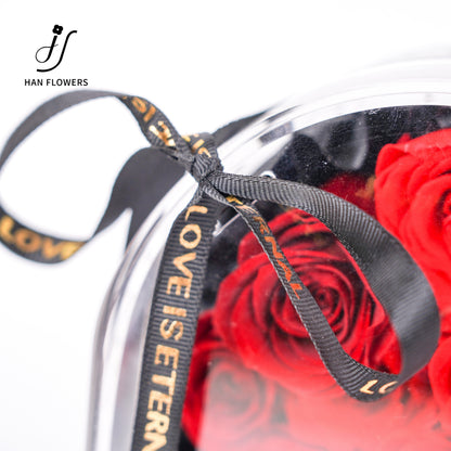 Rose Heart Isle | Classic Heart-Shaped Preserved Flower Gift Box with Handle