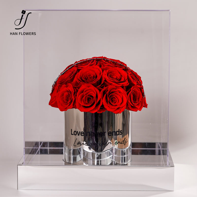 Preserved Flower Rose Hug Bucket