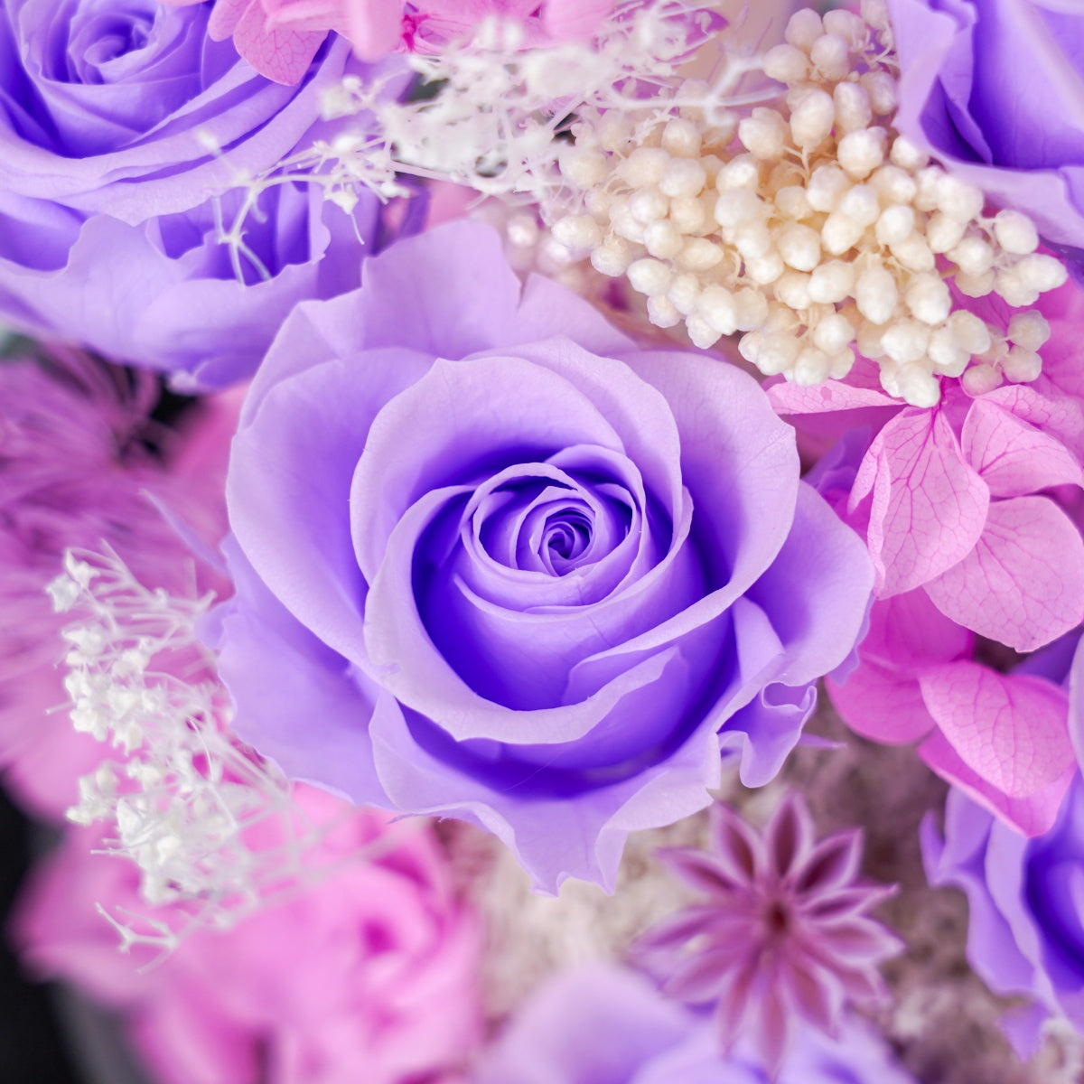 九紫離火 (The Ninth Purple Flame) | 雅緻風水美學永生花玻璃罩禮盒