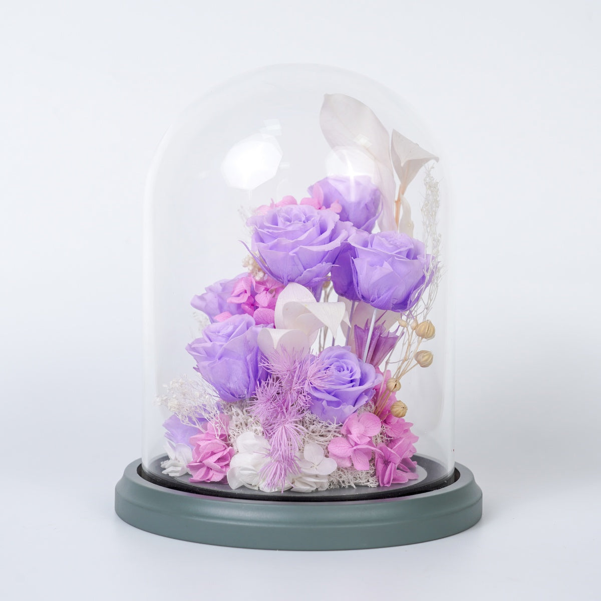 九紫離火 (The Ninth Purple Flame) | 雅緻風水美學永生花玻璃罩禮盒