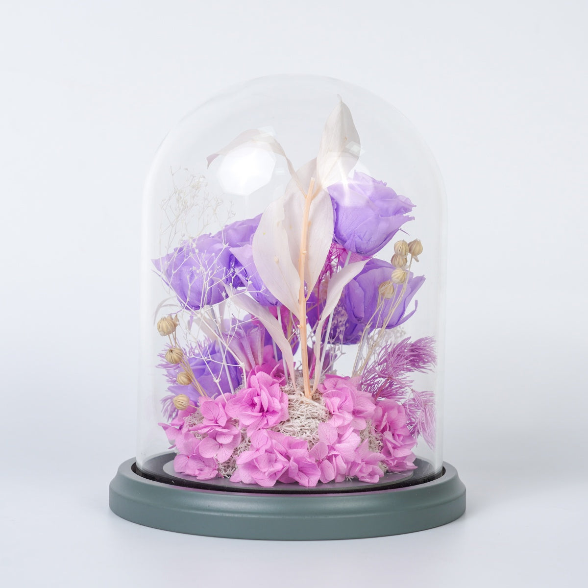 九紫離火 (The Ninth Purple Flame) | 雅緻風水美學永生花玻璃罩禮盒