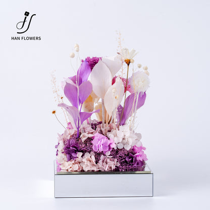 Purple Rhyme | Carnation & Rose Preserved Flower Box