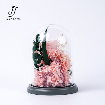 Floral Moments | Roses & Carnations Preserved Flower Glass Dome Gift Box