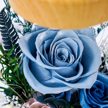 (Missing Phase) The Flora Sanctuary | Warm-Glow Everlasting Rose Glass Dome Night Light