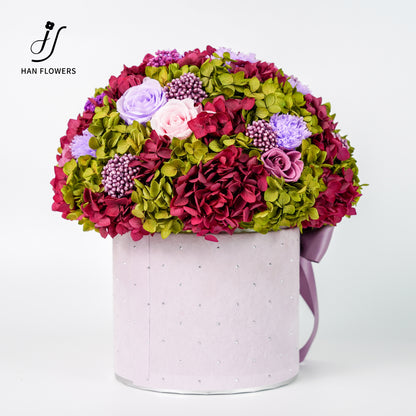 永生花 紫陌凝香抱抱桶