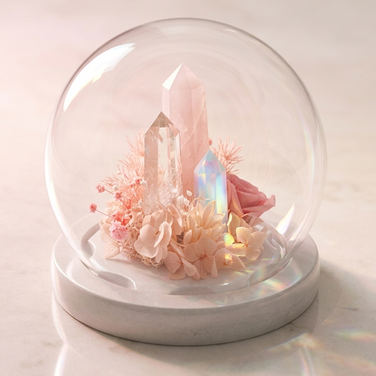 Preserved Flower Workshop | 能量擺設 | 保鮮花水晶結合