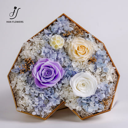 永生花 心形愛心花盒