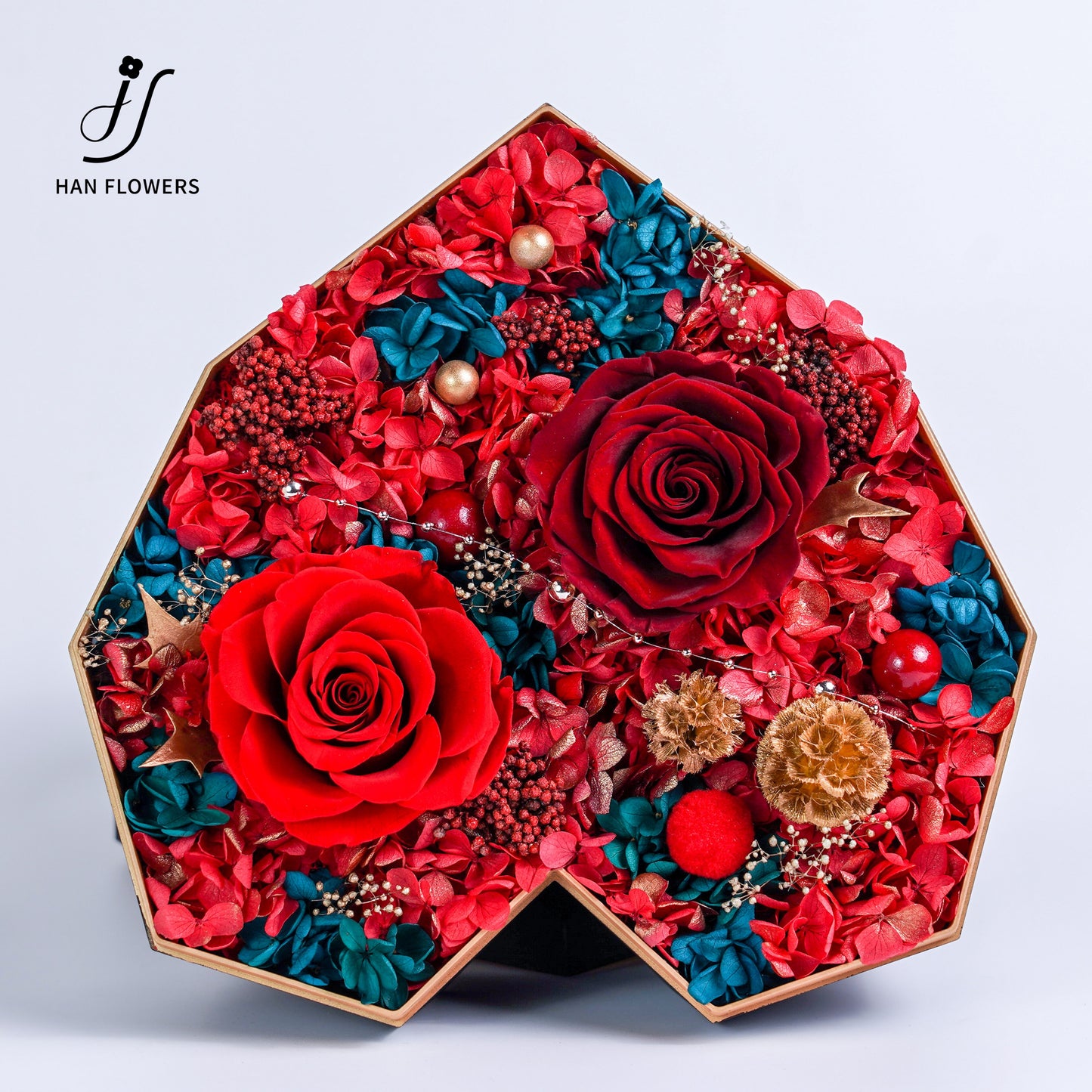 永生花 心形愛心花盒